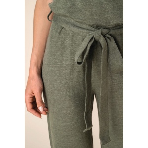 Combinaison en maille manches courtes en lin femme 9