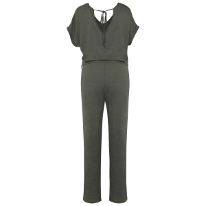 Combinaison en maille manches courtes en lin femme 11