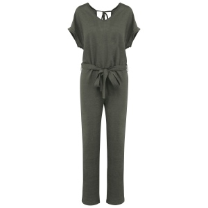 Combinaison en maille manches courtes en lin femme 3