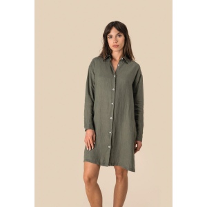 Robe chemise en lin femme 4