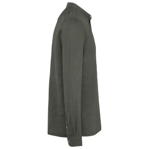 Chemise à col Mao délavée  en lin homme 14