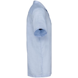 Chemise à col bowling en lin homme 13