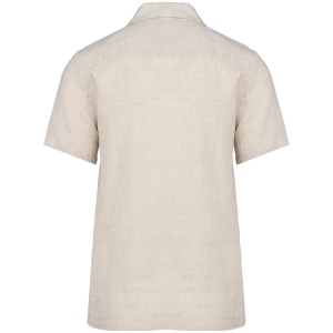 Chemise à col bowling en lin homme 10