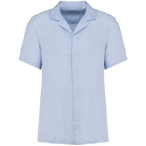 Chemise à col bowling en lin homme 3