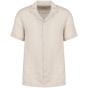 Chemise à col bowling en lin homme 2