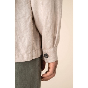 Surchemise délavée en lin homme 10