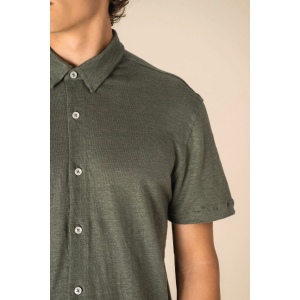 Chemise à manches courtes en lin homme 8