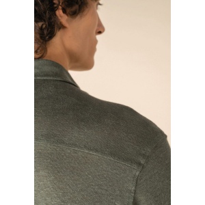 Chemise à manches courtes en lin homme 9