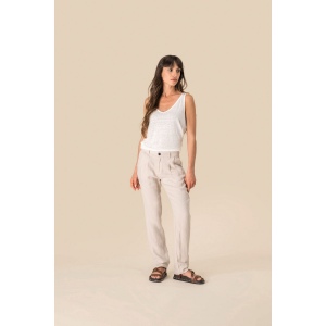 Pantalon en lin femme 4