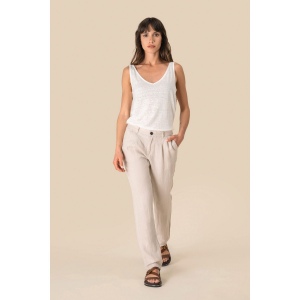 Pantalon en lin femme 5
