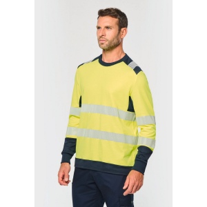 T-shirt de sécurité recyclé col rond manches longues unisexe 4