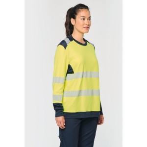 T-shirt de sécurité recyclé col rond manches longues unisexe 13