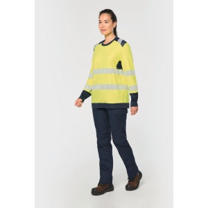 T-shirt de sécurité recyclé col rond manches longues unisexe 15