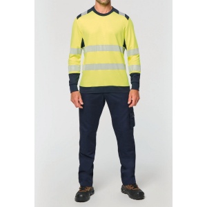 T-shirt de sécurité recyclé col rond manches longues unisexe 18