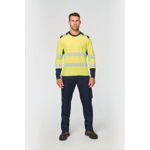 T-shirt de sécurité recyclé col rond manches longues unisexe 6