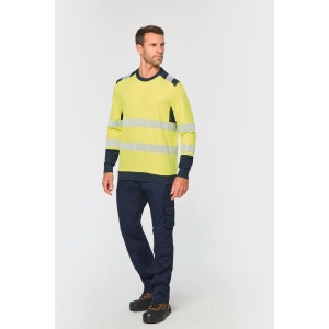 T-shirt de sécurité recyclé col rond manches longues unisexe 7