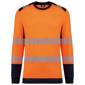 T-shirt de sécurité recyclé col rond manches longues unisexe 2
