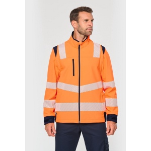 Veste softshell de sécurité recyclée avec manches détachables unisexe 4