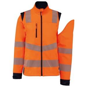 Veste softshell de sécurité recyclée avec manches détachables unisexe 20
