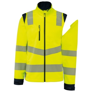 Veste softshell de sécurité recyclée avec manches détachables unisexe 22
