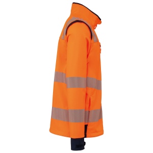 Veste softshell de sécurité recyclée avec manches détachables unisexe 27