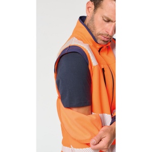 Veste softshell de sécurité recyclée avec manches détachables unisexe 10