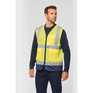 Gilet de sécurité haute visibilité recyclé avec zip unisexe 6