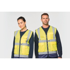 Gilet de sécurité haute visibilité recyclé avec zip unisexe 18