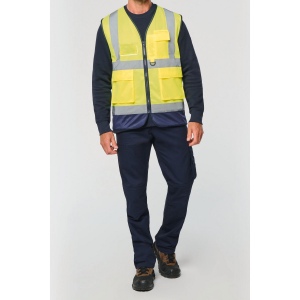 Gilet de sécurité haute visibilité recyclé avec zip unisexe 21