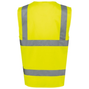 Gilet de sécurité haute visibilité recyclé avec zip unisexe 24