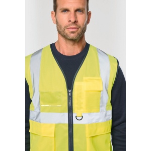 Gilet de sécurité haute visibilité recyclé avec zip unisexe 8
