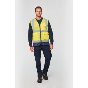 Gilet de sécurité haute visibilité recyclé avec zip unisexe 9