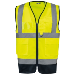 Gilet de sécurité haute visibilité recyclé avec zip unisexe 5