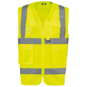 Gilet de sécurité haute visibilité recyclé avec zip unisexe 4