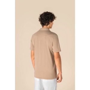 Chemise écoresponsable à col bowling délavée en jersey manches courtes homme 6