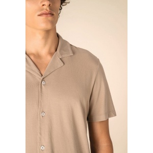 Chemise écoresponsable à col bowling délavée en jersey manches courtes homme 7