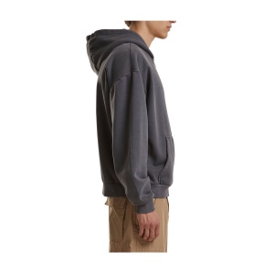Sweat capuche zippé lourd délavé 8