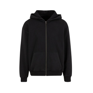 Sweat capuche zippé lourd délavé 2