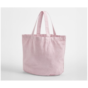 Sac shopping ovale en coton recyclé délavé 2