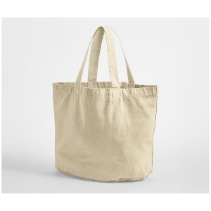 Sac shopping ovale en coton recyclé délavé 3