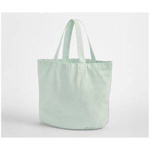 Sac shopping ovale en coton recyclé délavé 7