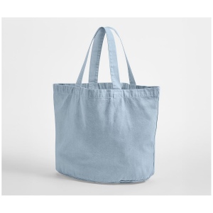 Sac shopping ovale en coton recyclé délavé 6