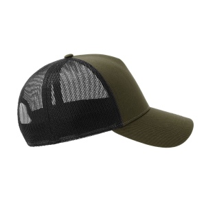 Casquette 5 pans style trucker en coton 95