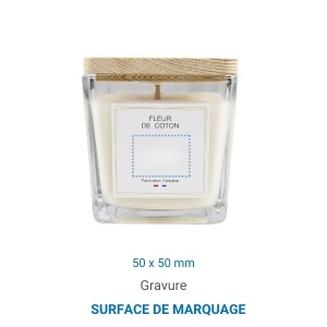 Bougie végétale GRASSE Carré 190g - France 4