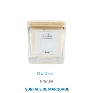 Bougie végétale GRASSE Carré 85g - France 4