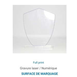 Trophée en plexiglas BLASON - France 4