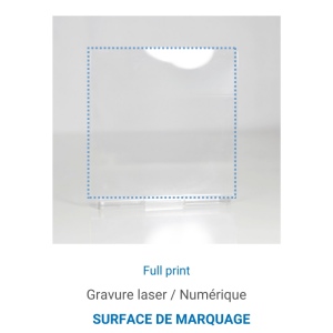 Trophée en plexiglas CARRE - France 4
