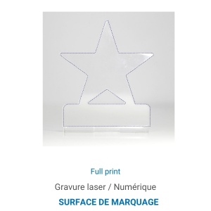 Trophée en plexiglas ETOILE - France 4