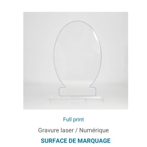 Trophée en plexiglas OVAL - France 4
