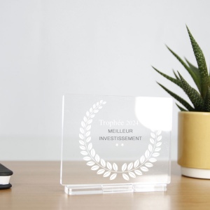 Trophée en plexiglas RECTANGLE - France 2